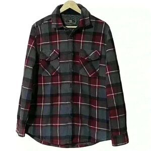 Freedom Foundry Shacket M Plaid Flannel Fleece Lined Outdoorsy Lumberjack Cowboy